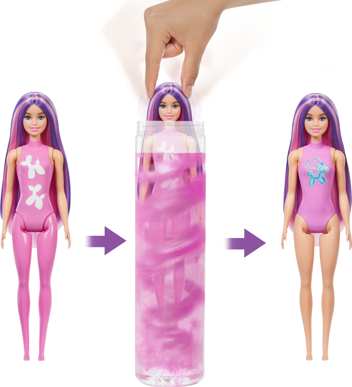 Barbie Color Reveal Balloon Animals Series Doll & Accessories with 6 Surprises (Styles May Vary)