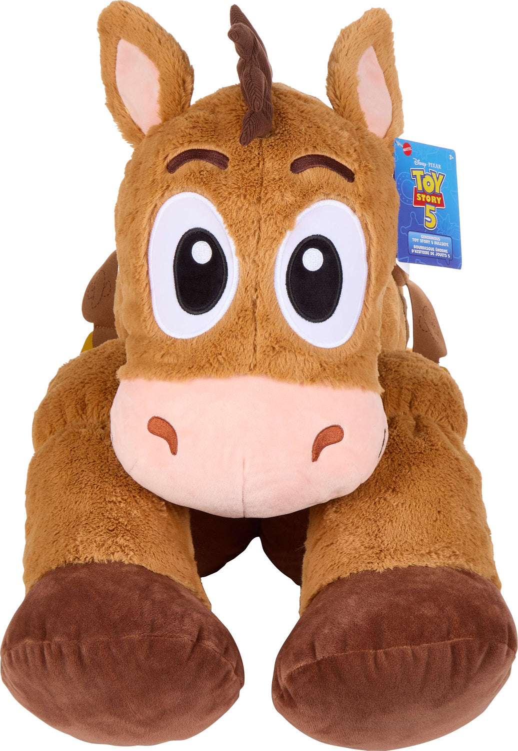 Mattel Disney and Pixar Toy Story 5 Ginormous Plush Toys, 24-inch Scale Character Soft Doll Stuffed Animal