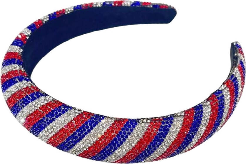 Patriotic Stripe Crystal Headband (assorted)
