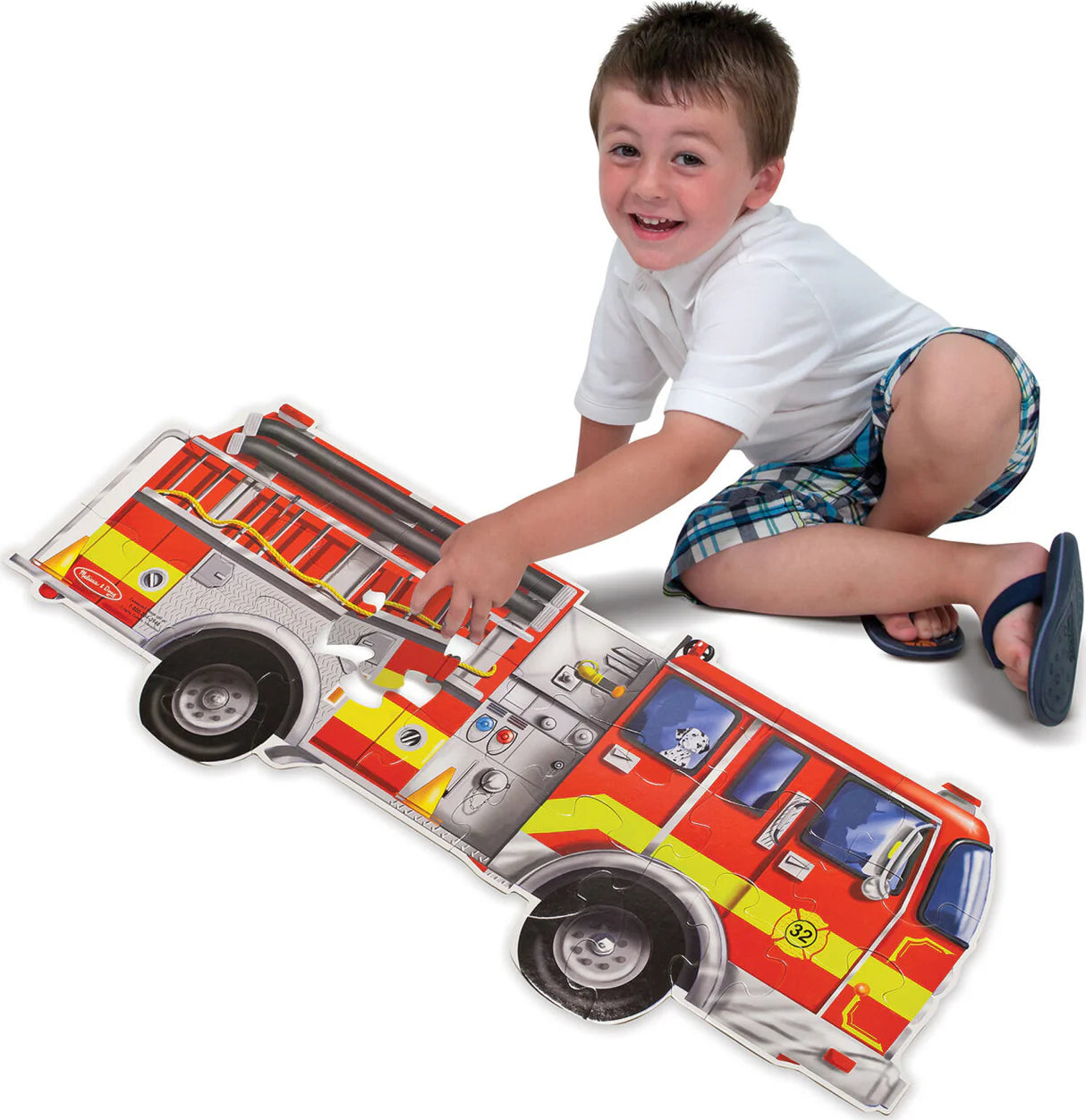 New! Giant Fire Truck 24Pcs Fl
