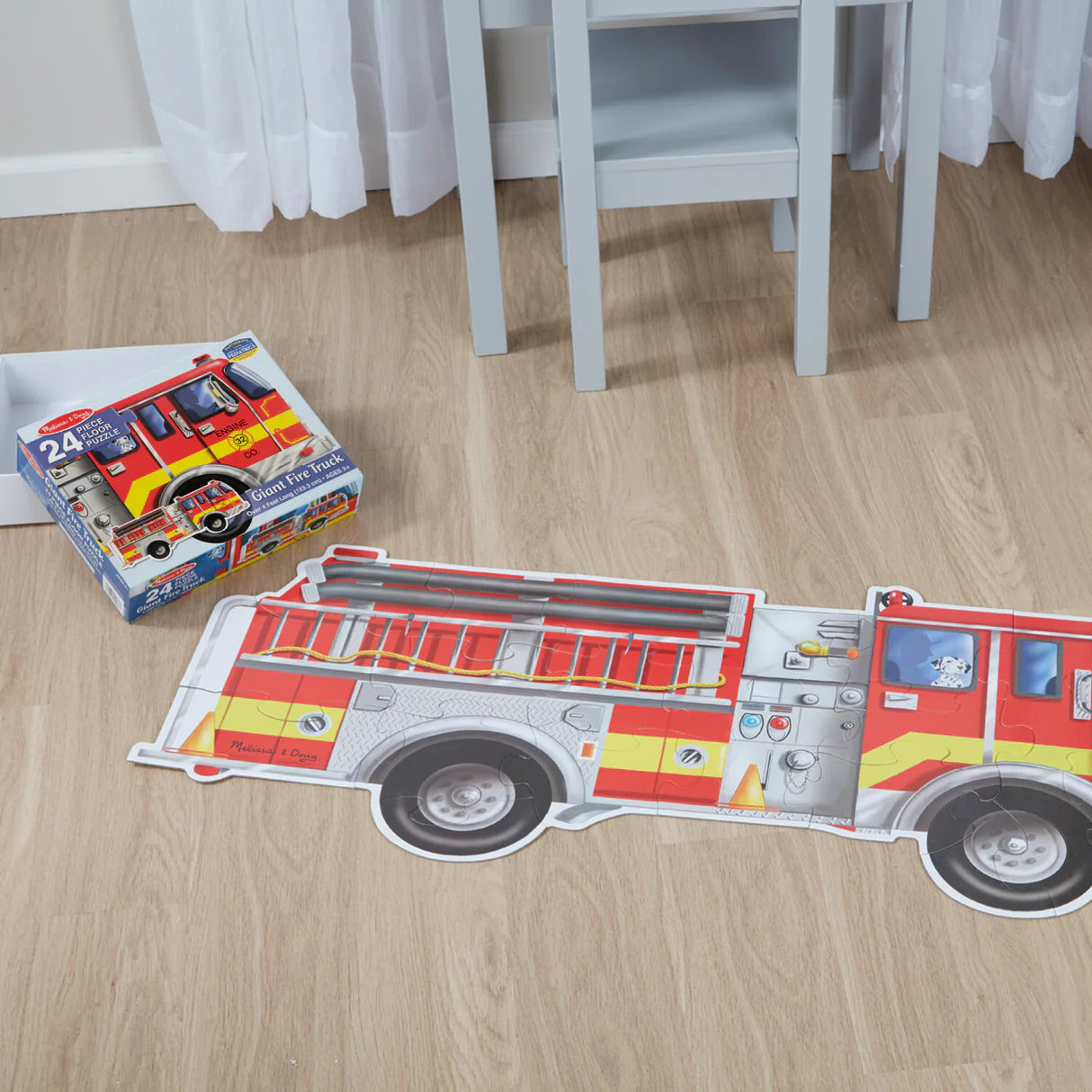 New! Giant Fire Truck 24Pcs Fl