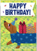 Tri-Fold: Wiener Dog With Gifts Foil