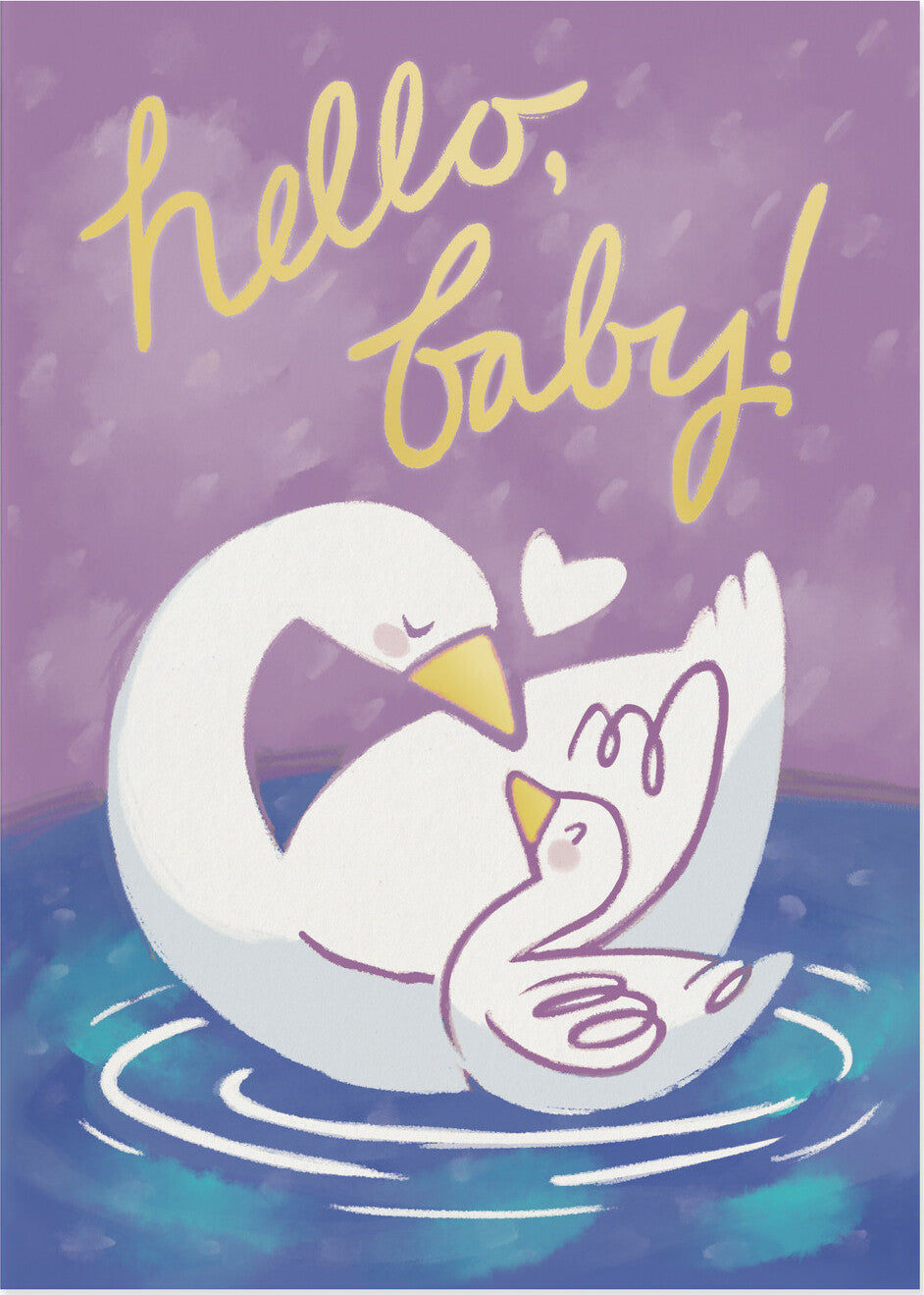 Baby Swan Foil Card