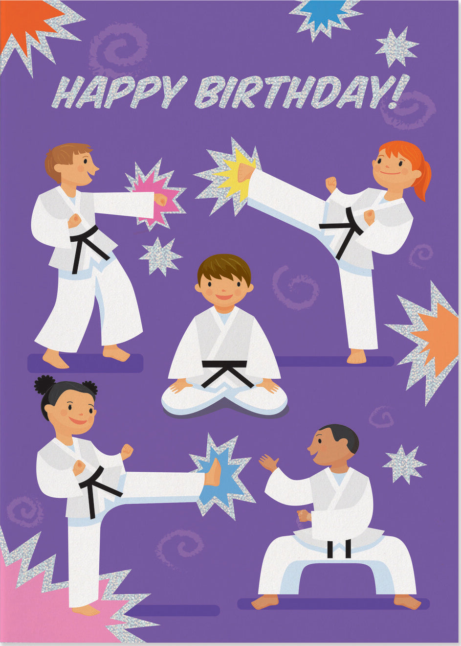 Martial Arts Foil Birthday Card