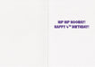 Birthday Card - 4 year Hip Hip Hooray Lion