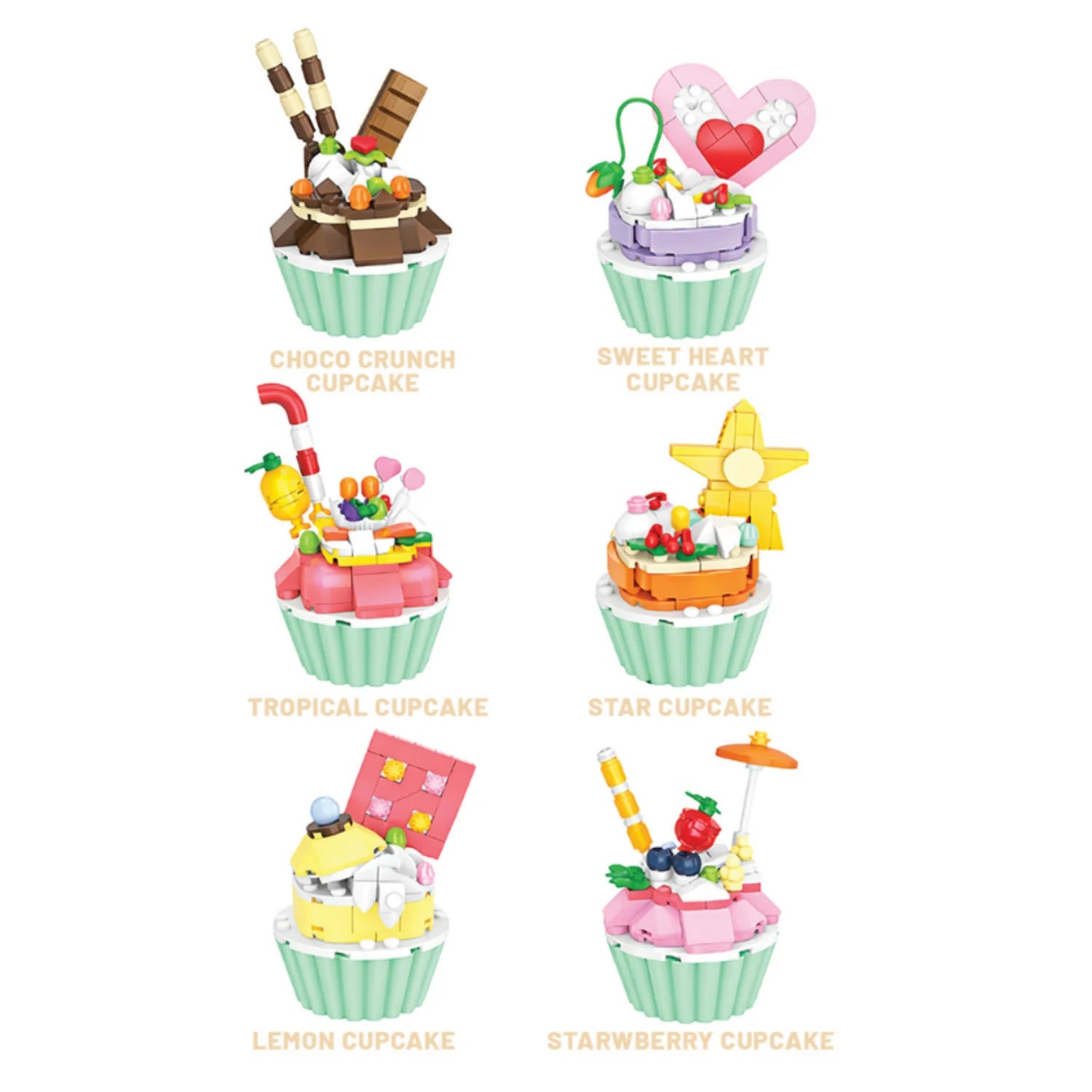 Pixel Worx Surprise Mini Builds: 3 styles - Pixel Worx - Cupcakes
