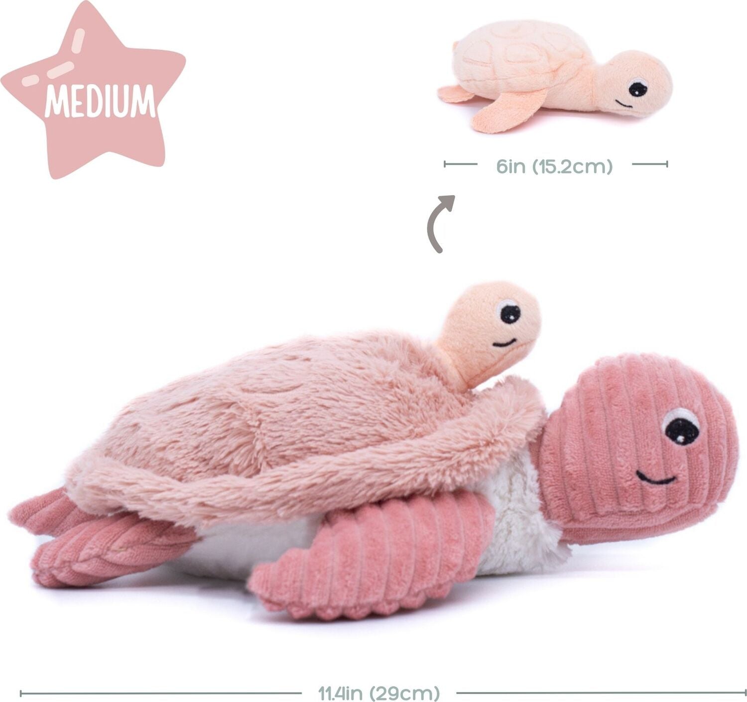 Sea Turtle Mom and Her Baby (Medium - Pink)