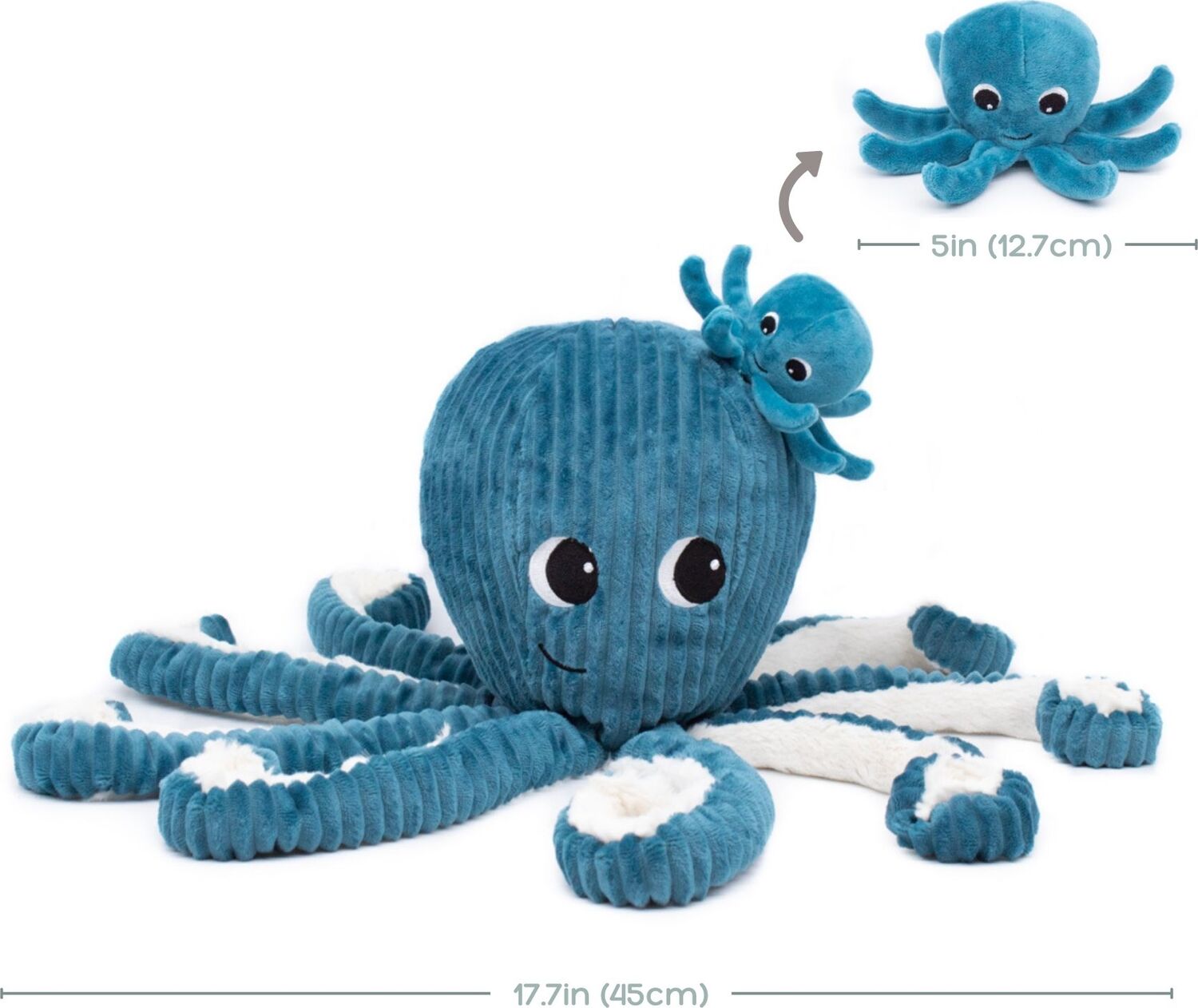 Octopus Mom and Her Baby (Blue)