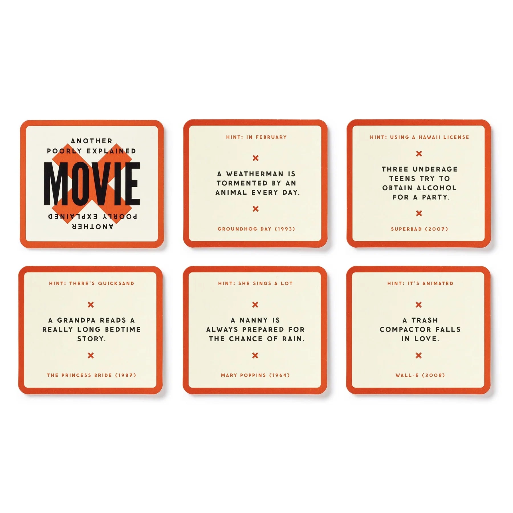 Poorly Explained Movies Card Game