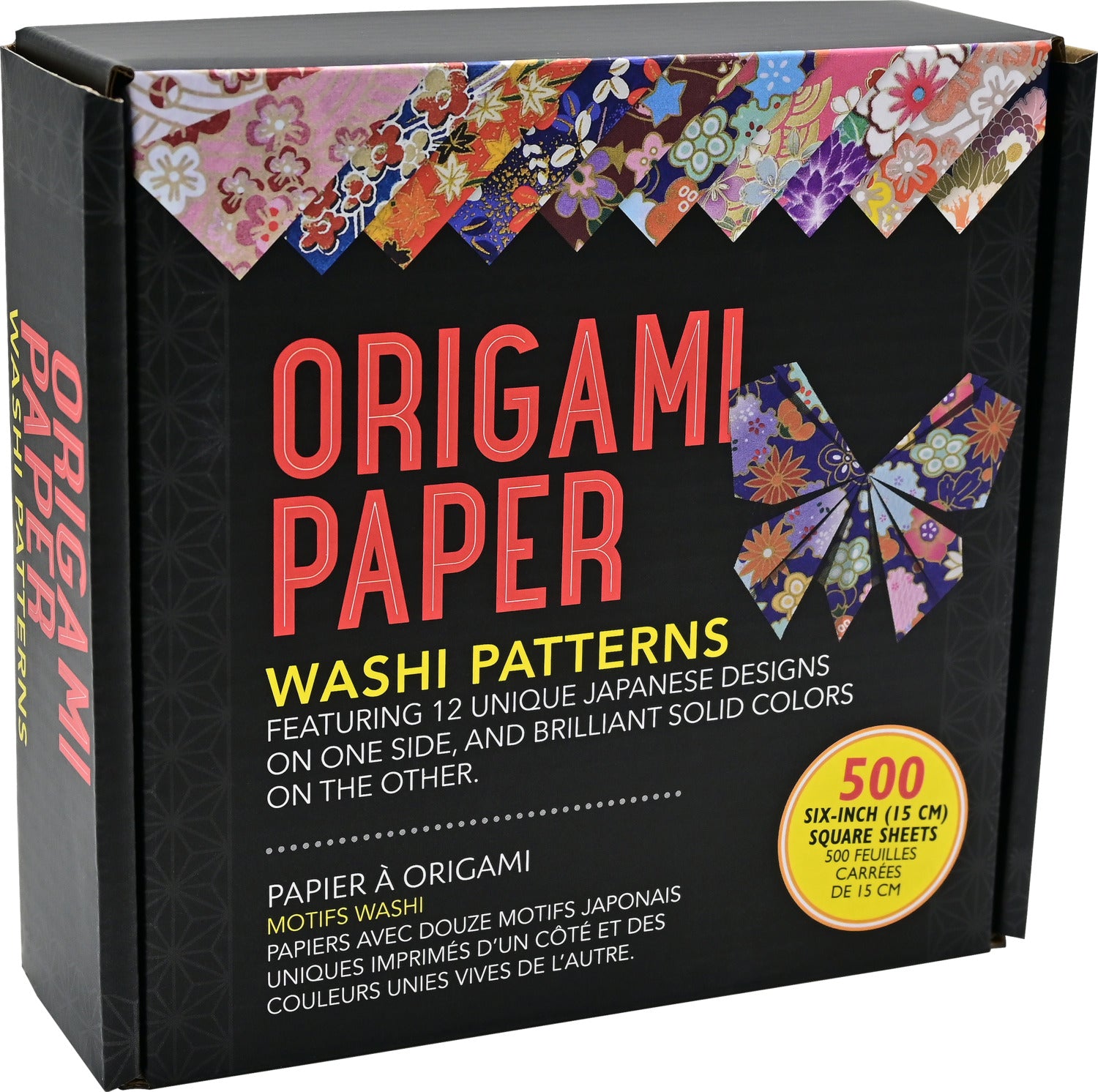 Origami Paper Washi Patterns (12 Designs, 500 Sheets)
