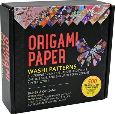 Origami Paper Washi Patterns (12 Designs, 500 Sheets)
