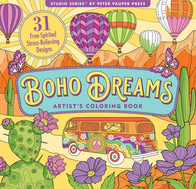 Boho Dreams Adult Coloring Book (31 stress-relieving designs)