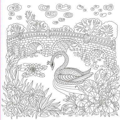 Enchanted Kingdom Adult Coloring Book (31 one-sided designs on thick paper)