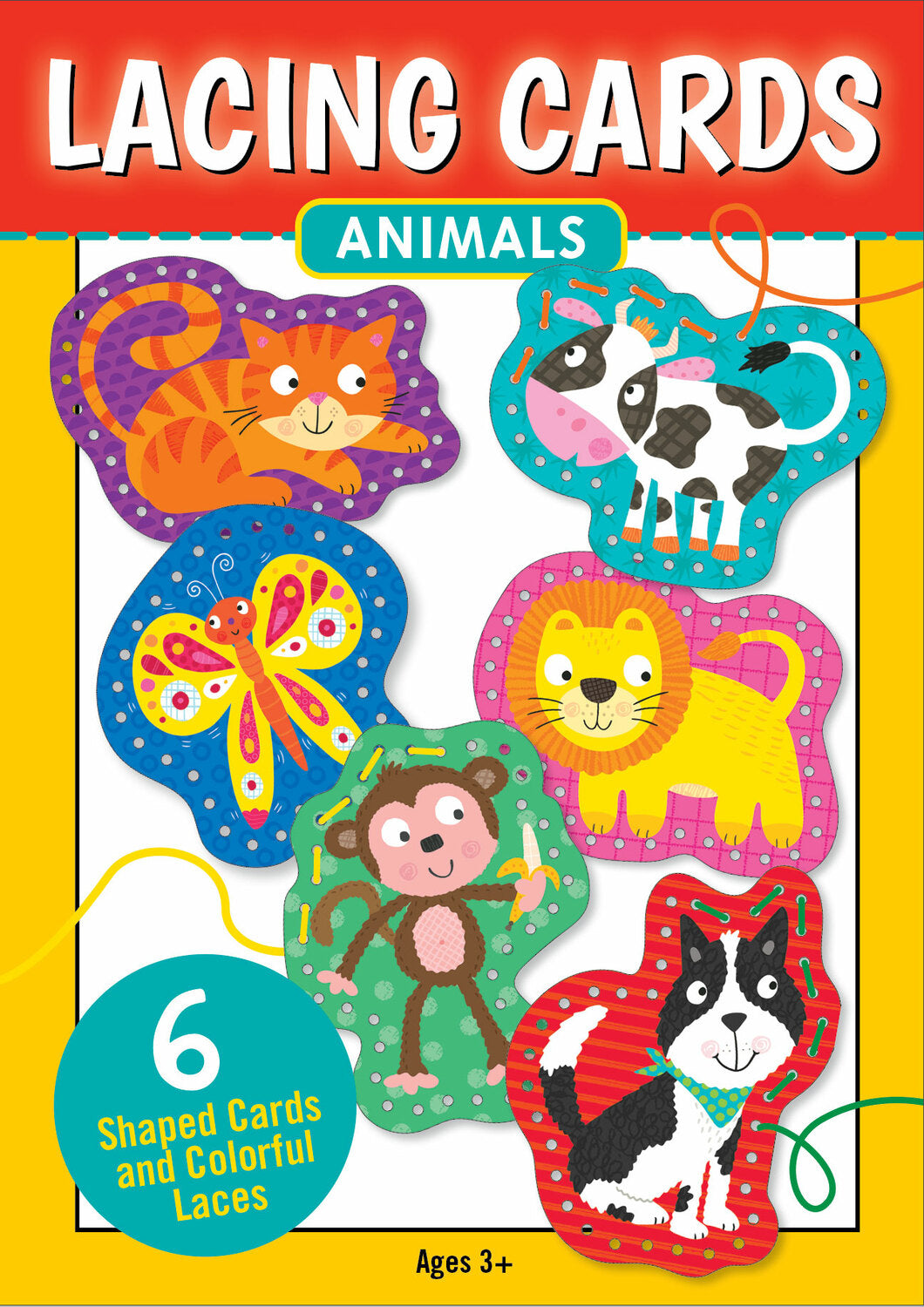 Animals Lacing Cards (set of 6 cards)