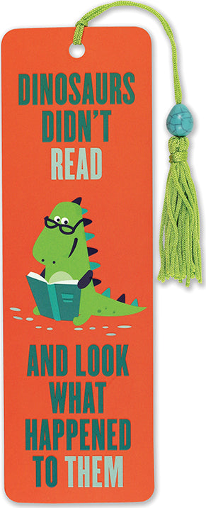 Dinosaurs Didn''T Read Beaded Bookmark