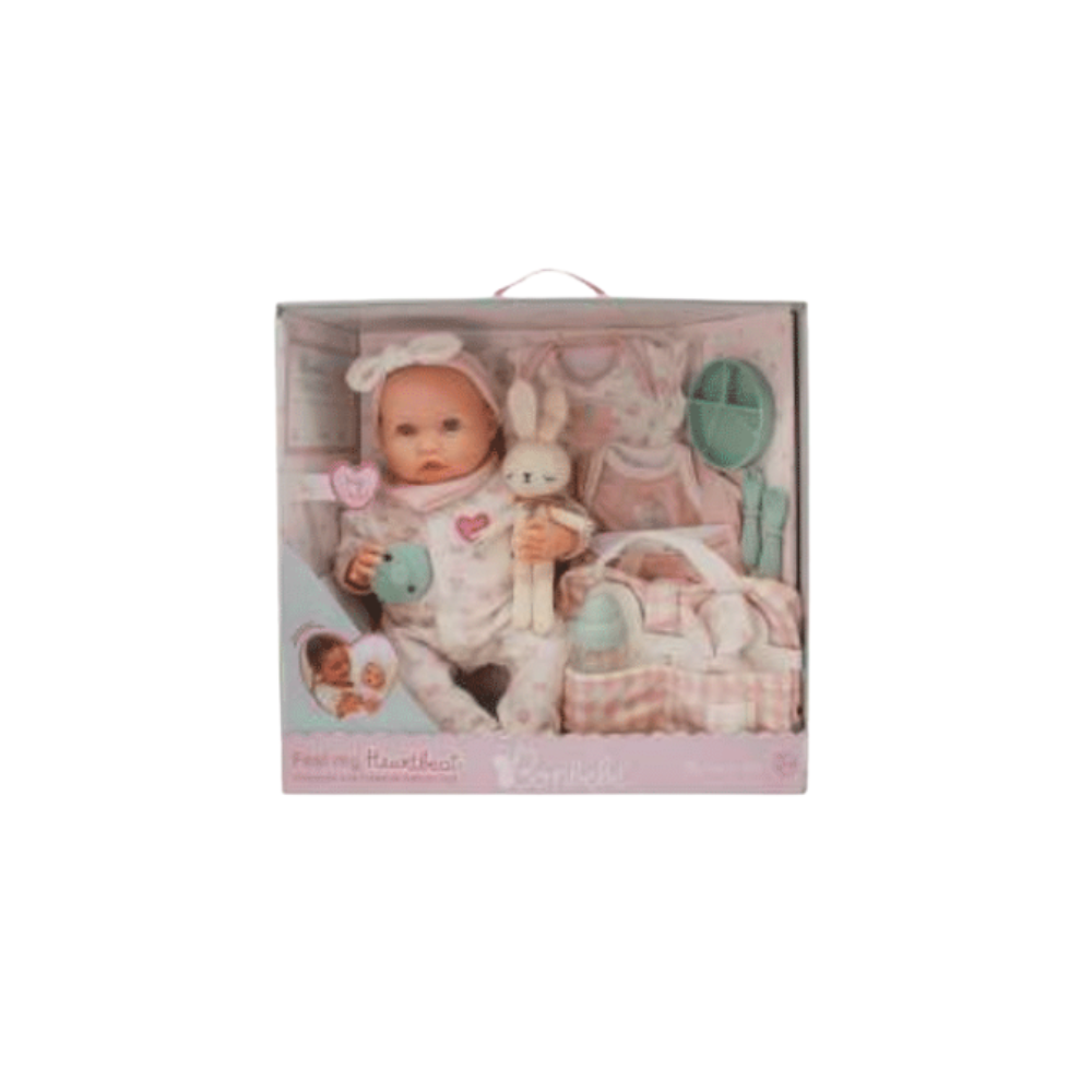 Bonbebe Realistic Baby Doll with Heartbeat Deluxe Bundle 16 Piece St