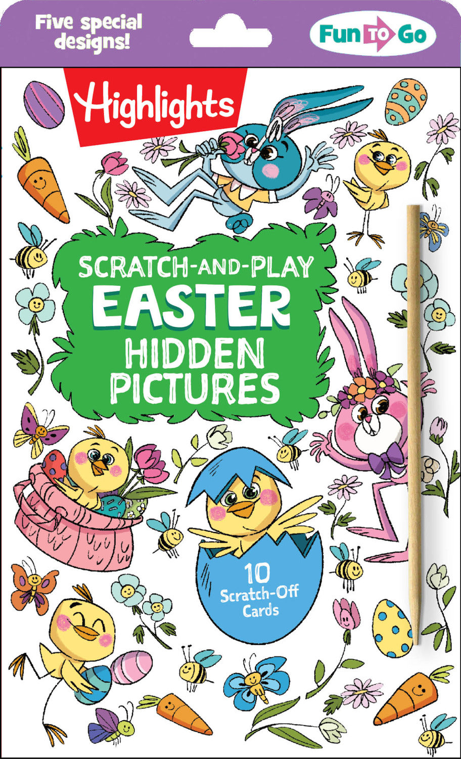 Scratch-and-Play Easter Hidden Pictures: Scratch-and-Play Easter Hidden Pictures (Highlights Fun to Go) 10 Creative Easter Cards with Hidden Pictures Puzzles and Scratch Art for Kids, Scratch-and-Play