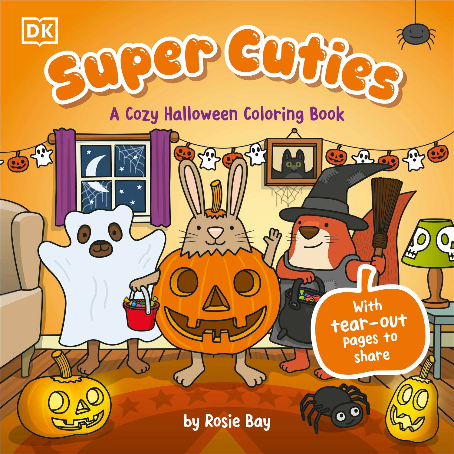 Super Cuties: A Cozy Halloween Coloring Book: 30 Cute and Spooky Illustrations For All Ages