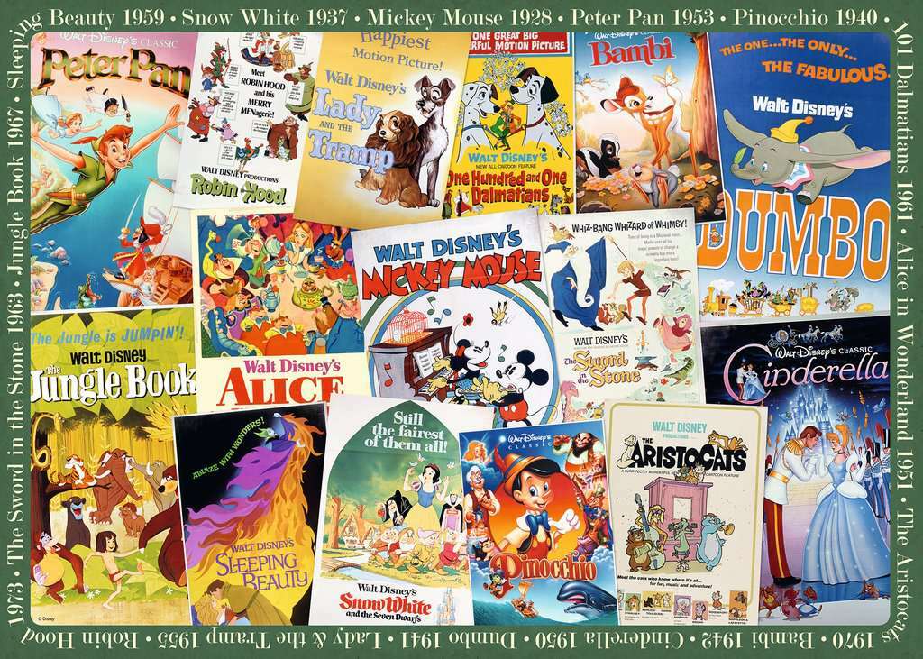 Disney Vintage Movie Posters 1000 Piece Puzzle