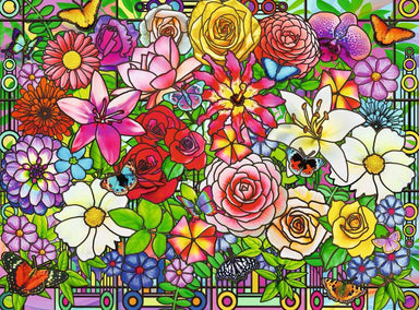 Tiffany Flowers Puzzle (100 pc)