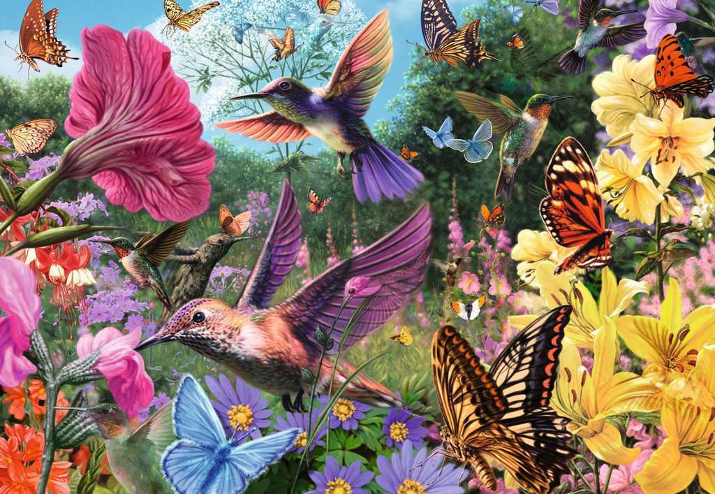 Hummingbirds and Butterflies Puzzle (200 pc)