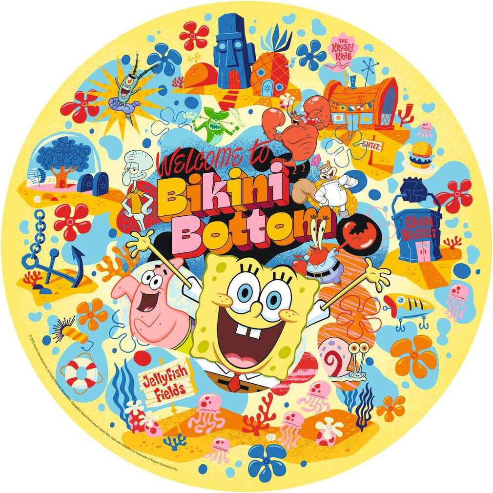 Spongebob Squarepants 500 Pc Round Puzzle