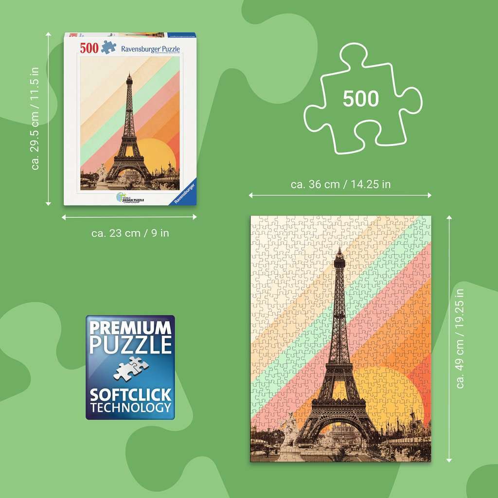 Paris Rainbow 500 Pc Puzzle vert