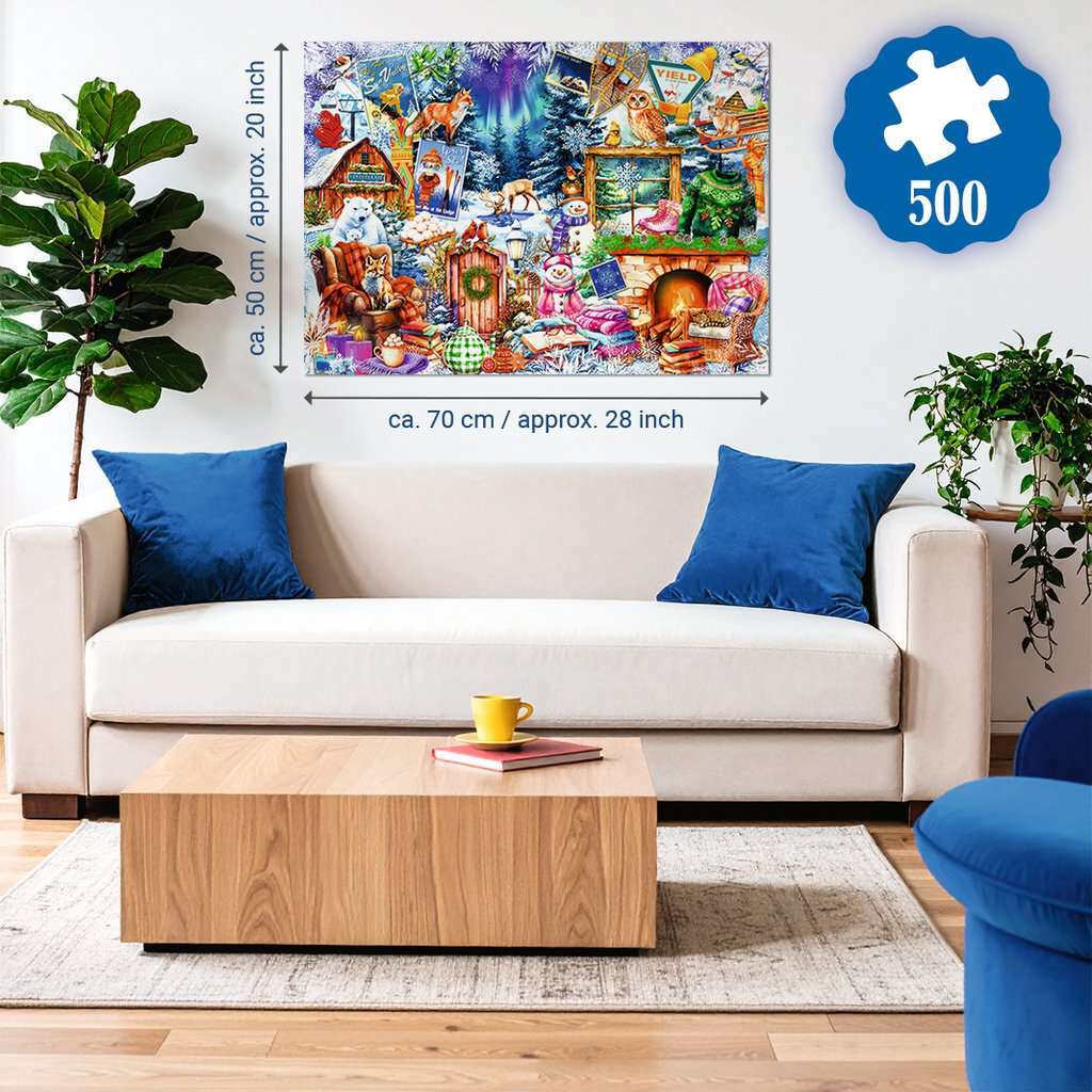 Winter Mountain Village 500 Pc Large Format