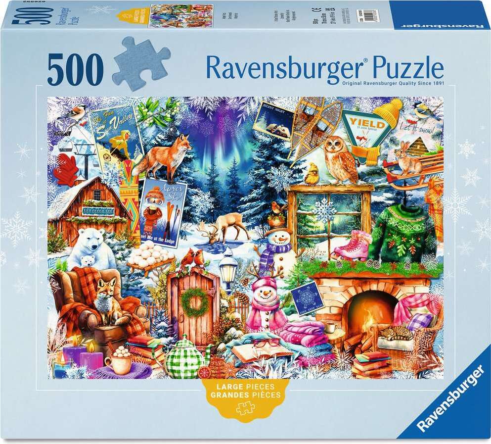 Winter Mountain Village 500 Pc Large Format