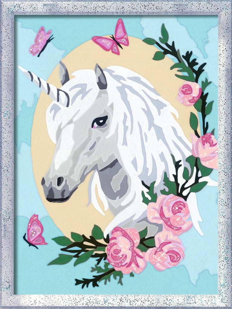 CreArt: Unicorn Portrait w/Glitter 7x10