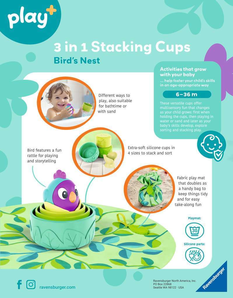 3-in-1 Stacking Cups: Bird's Nest *