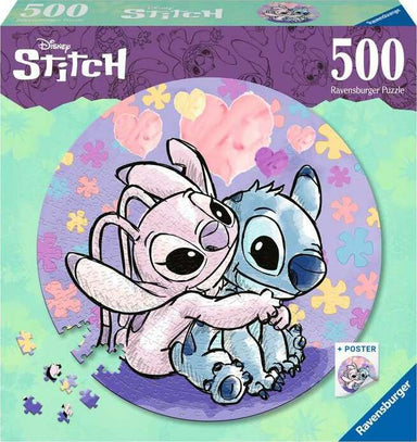 Stitch 500 Piece Round Puzzle