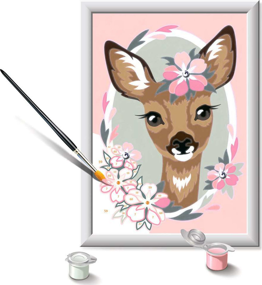 CreArt: Paint-By-Number Delightful Deer w/Gems 5x7