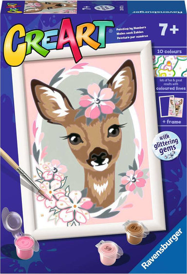 CreArt: Paint-By-Number Delightful Deer w/Gems 5x7