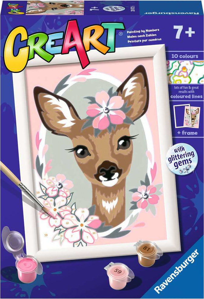 CreArt: Paint-By-Number Delightful Deer w/Gems 5x7