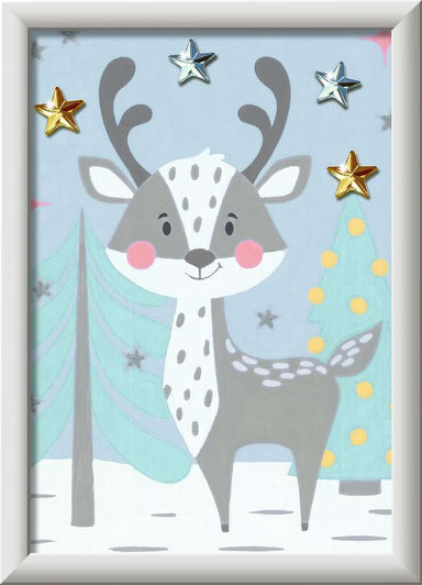 CreArt - Paint by Numbers - Winter Fawn - Paint by numbers for kids 7 years up