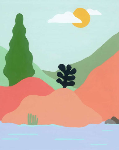 CreArt - Minimalistic Landscapes 3 - Paint by numbers for kids 12 years up