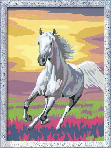 CreArt - Horse at Sunset D/F/I/EN/E/PT - Paint by numbers for kids 9 years up