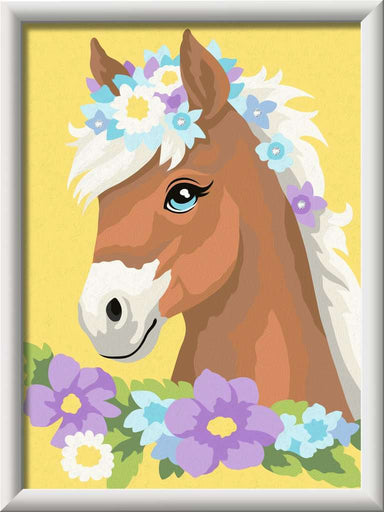 CreArt: Horse with Flowers 7x10 w/Stickers