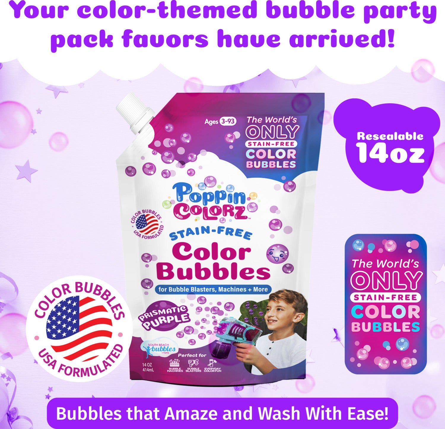 PoppinColorz Prismatic Purple 14oz Refill Pouch