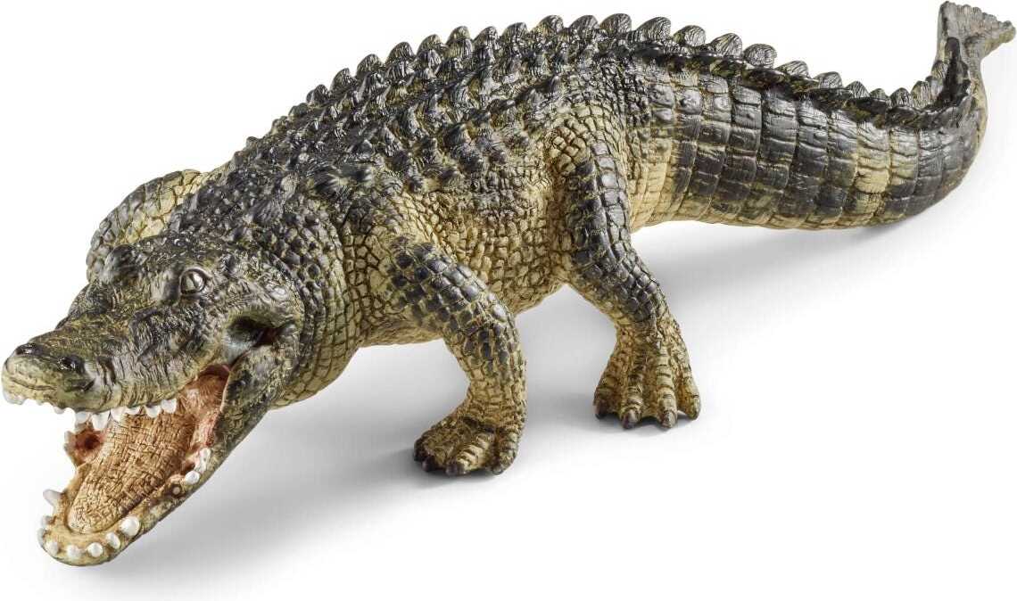 Alligator Figurine with Movable Jaw - Detailed Toy Figurine