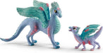 Blossom Dragon Mother And Baby Dragon Toys Playset