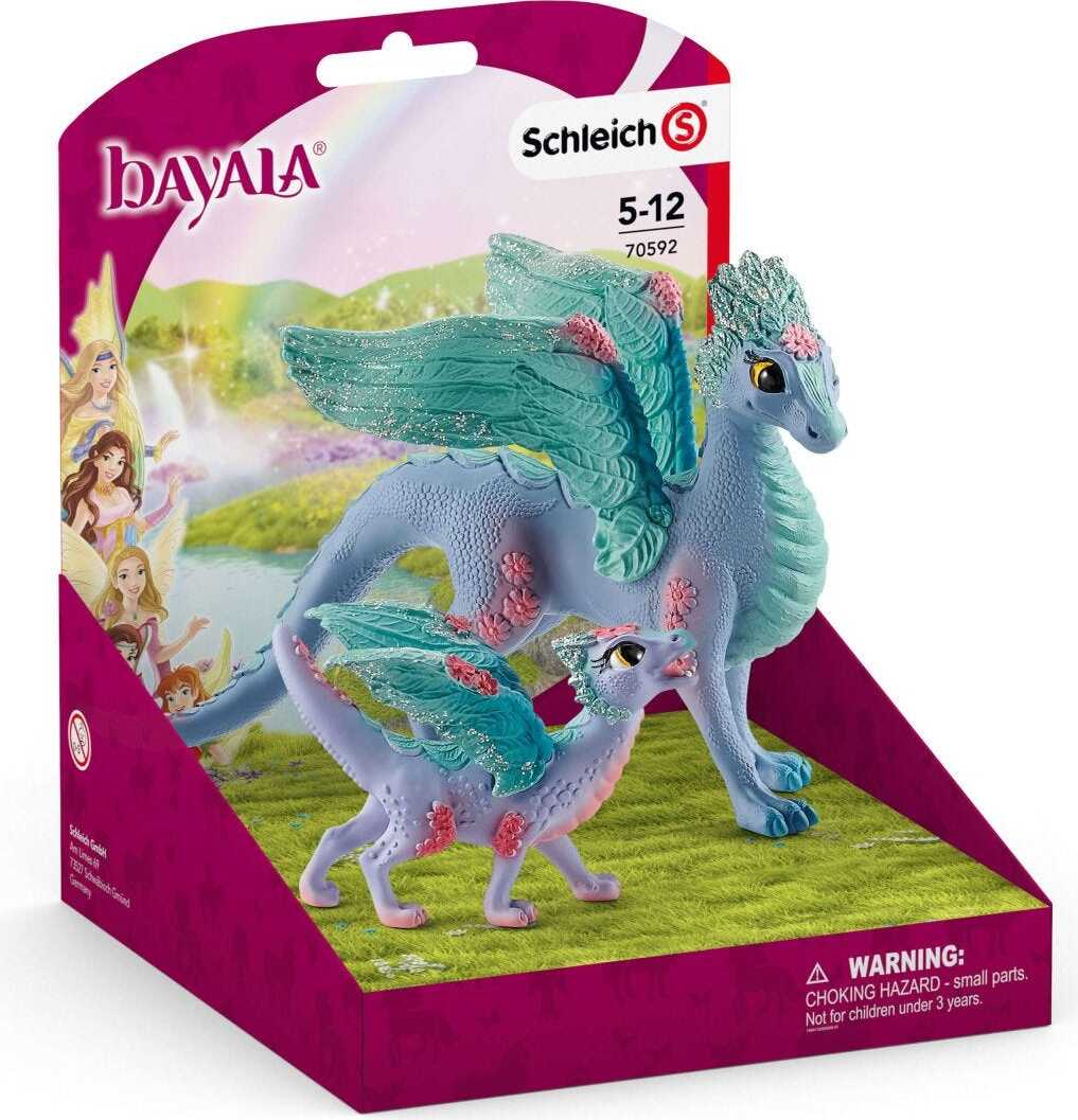 Blossom Dragon Mother And Baby Dragon Toys Playset