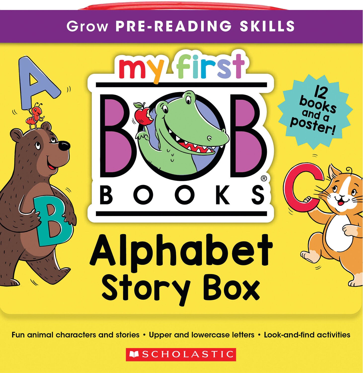 My First Bob Books - Alphabet Story Box | Phonics, Letter sounds, Ages 3 and up, Pre-K | (Reading Readiness)