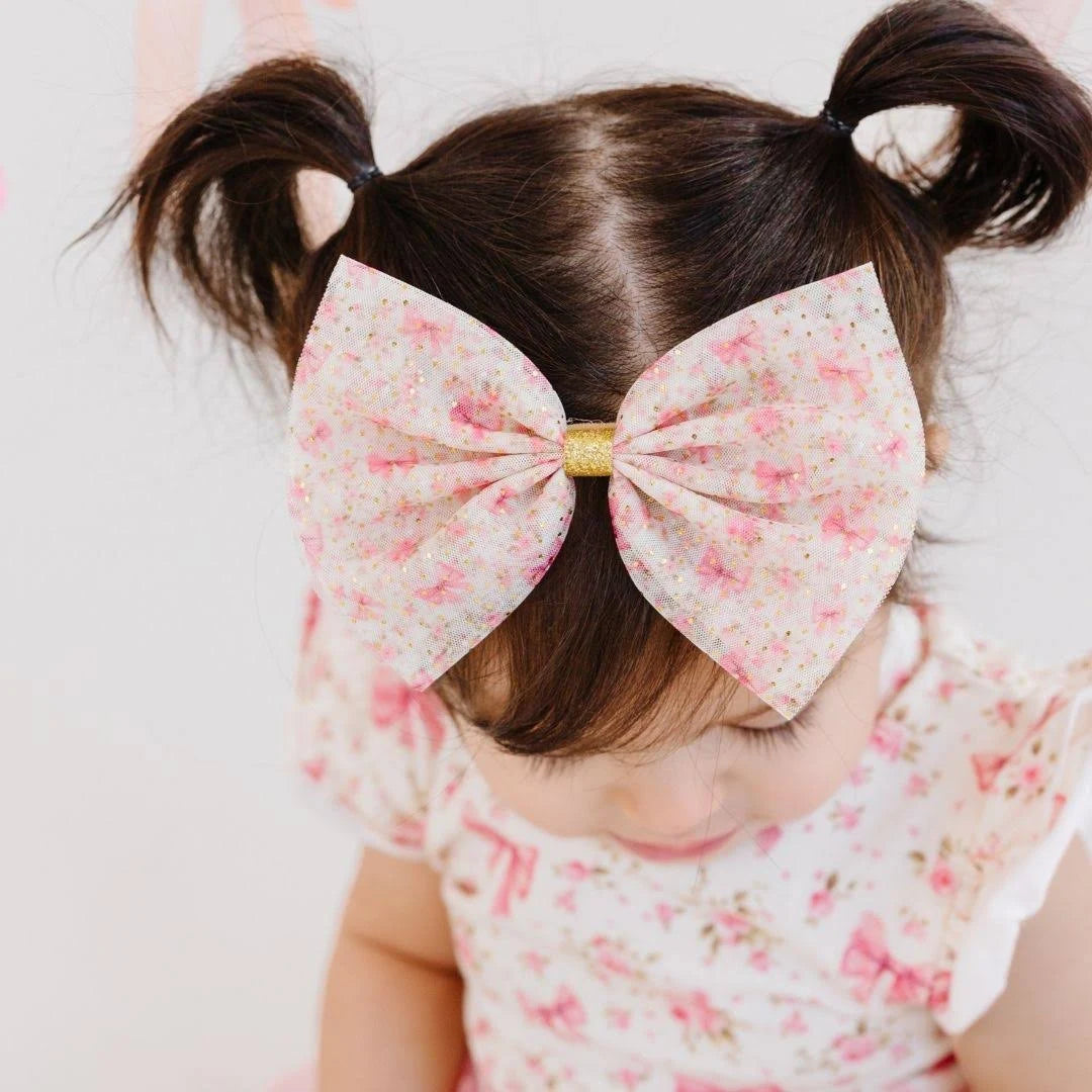 Floral Bow Baby Headband