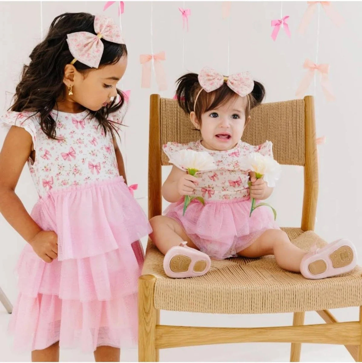 Floral Bow Baby Headband