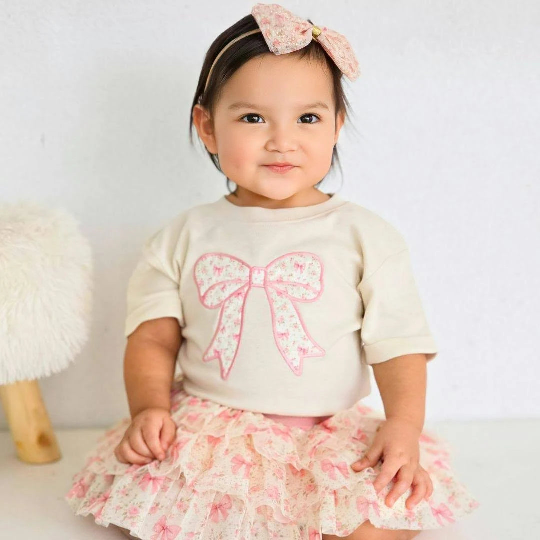 Floral Bow Baby Headband