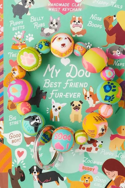 Love My Dog Wrist Keychain