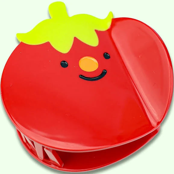 Smiling Tomato Claw, Clip, Fruit, Accessory, Cute, Hair Claw - Acetate