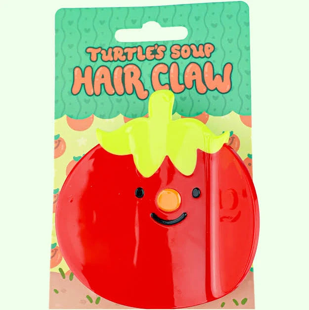 Smiling Tomato Claw, Clip, Fruit, Accessory, Cute, Hair Claw - Acetate